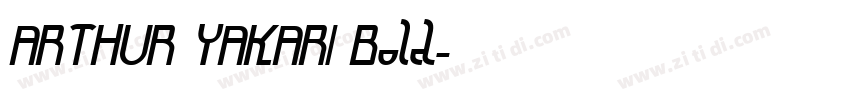 ARTHUR YAKARI Bold字体转换